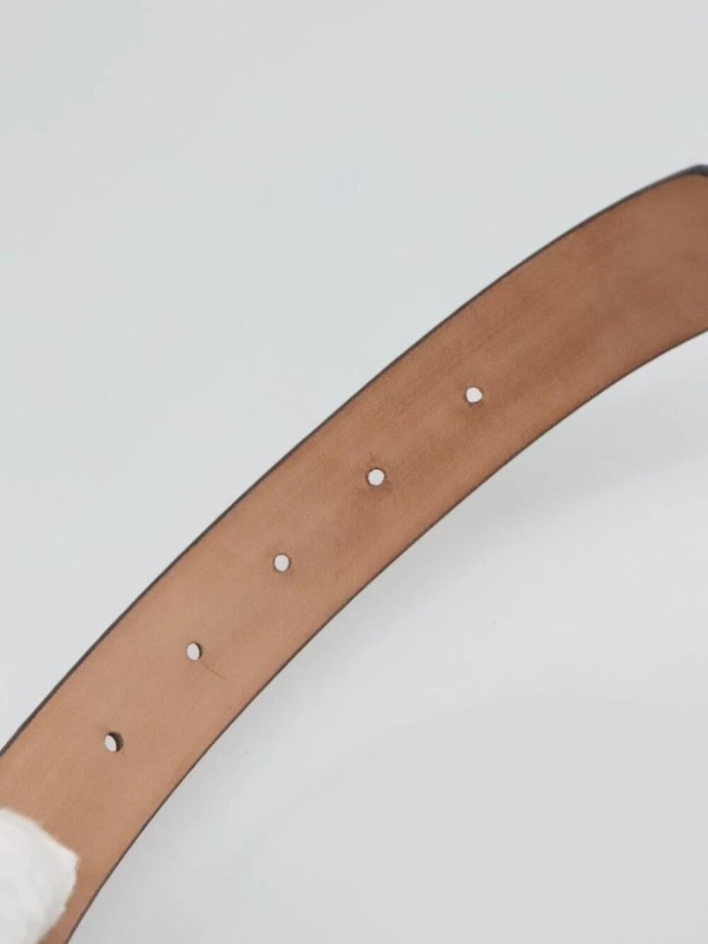 FENDI Belt Leather 41.3" Black Auth sw412 - Picture 10 of 11